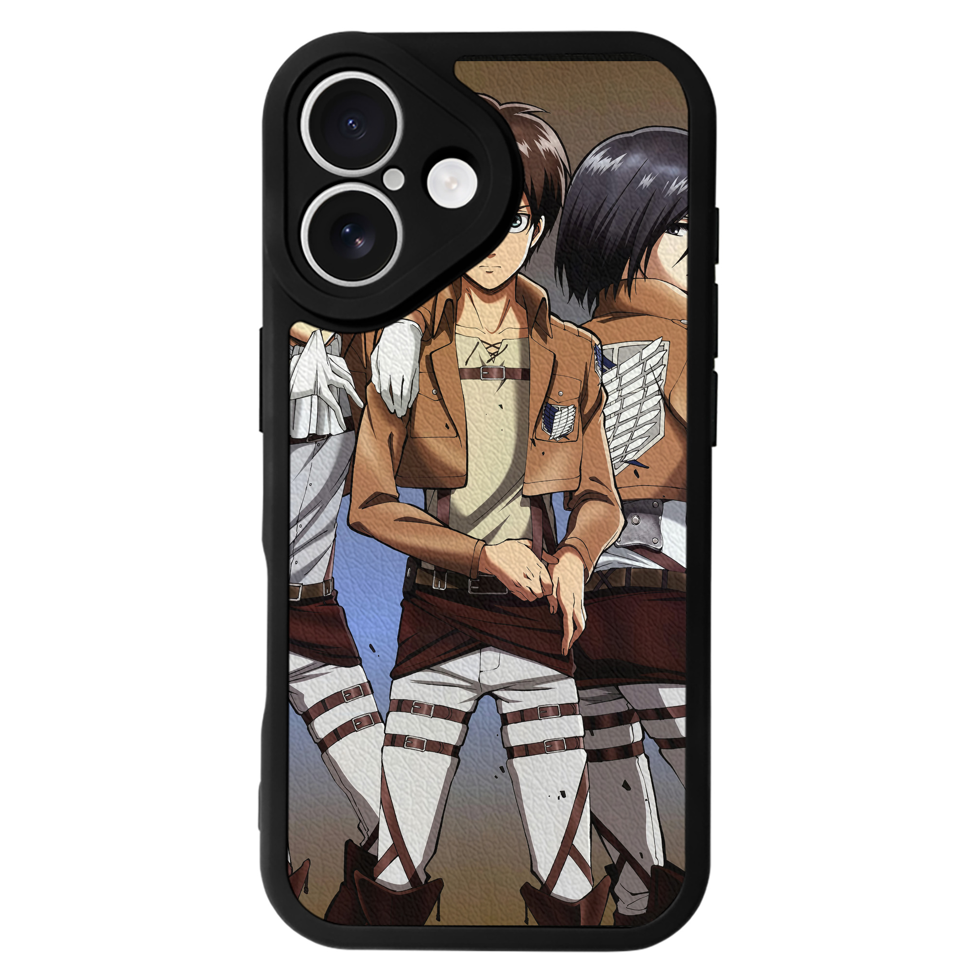 （画像用） 進撃の巨人 Attack on Titan 【iPhone 16シリーズ対応】シリコンスマホケース（レザー調） 材質：シリコン